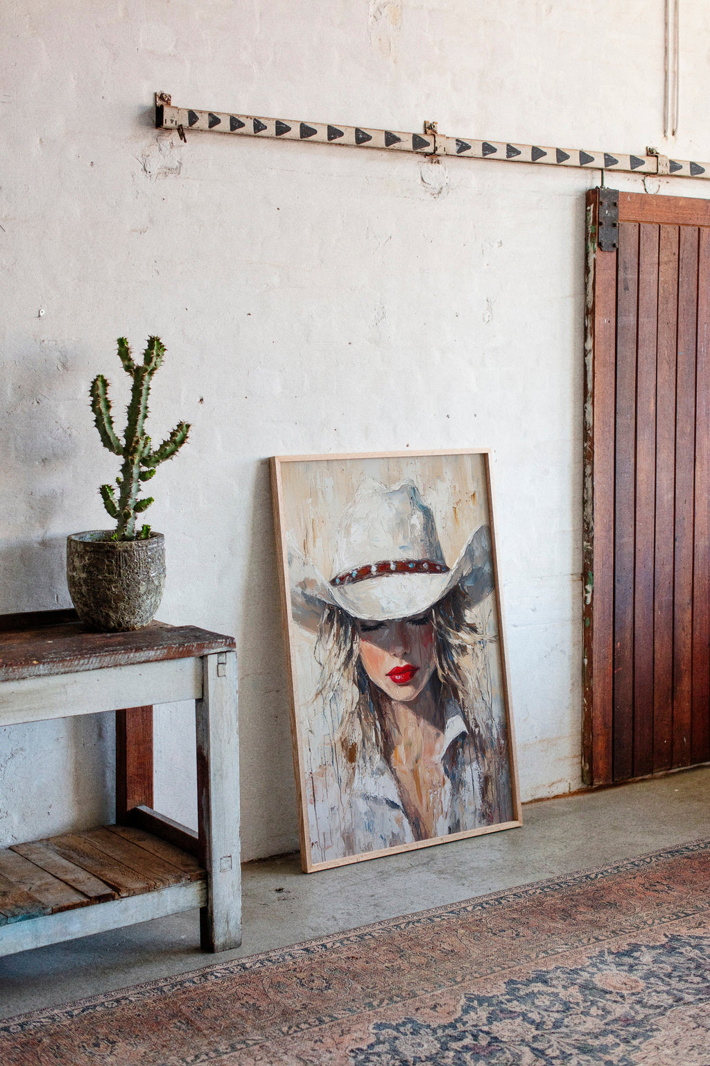 Cowgirl Grace in White Hat
