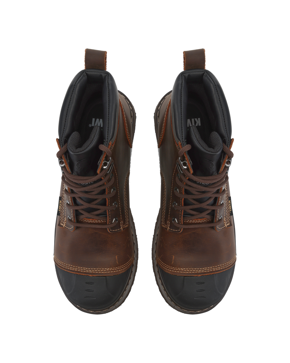 Kiwi Premium Brown Crazy Horse 6" Composite Toe Waterproof Cap-Toe Work Boots [69100]