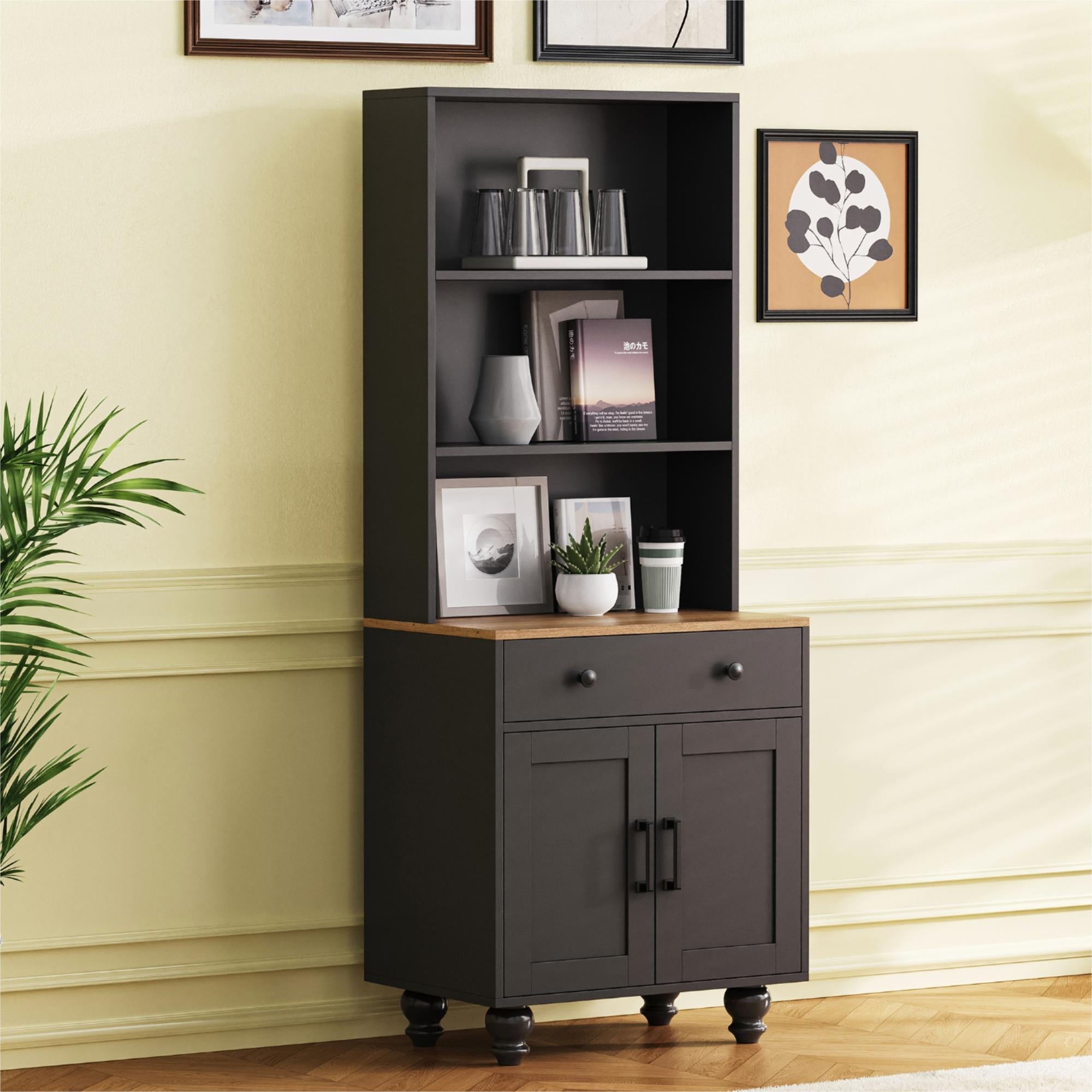 On-Trend Farmhouse Storage Cabinet with Adjustable Shelves