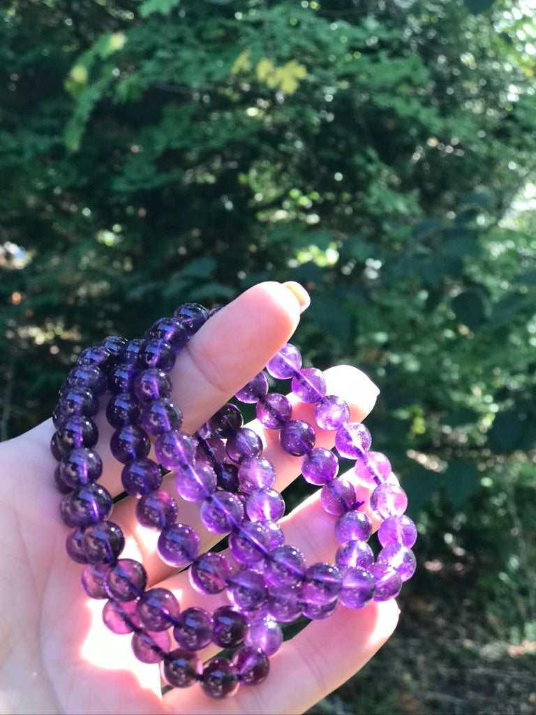 Amethyst 8 mm Bracelet for Spiritual Support, High Quality