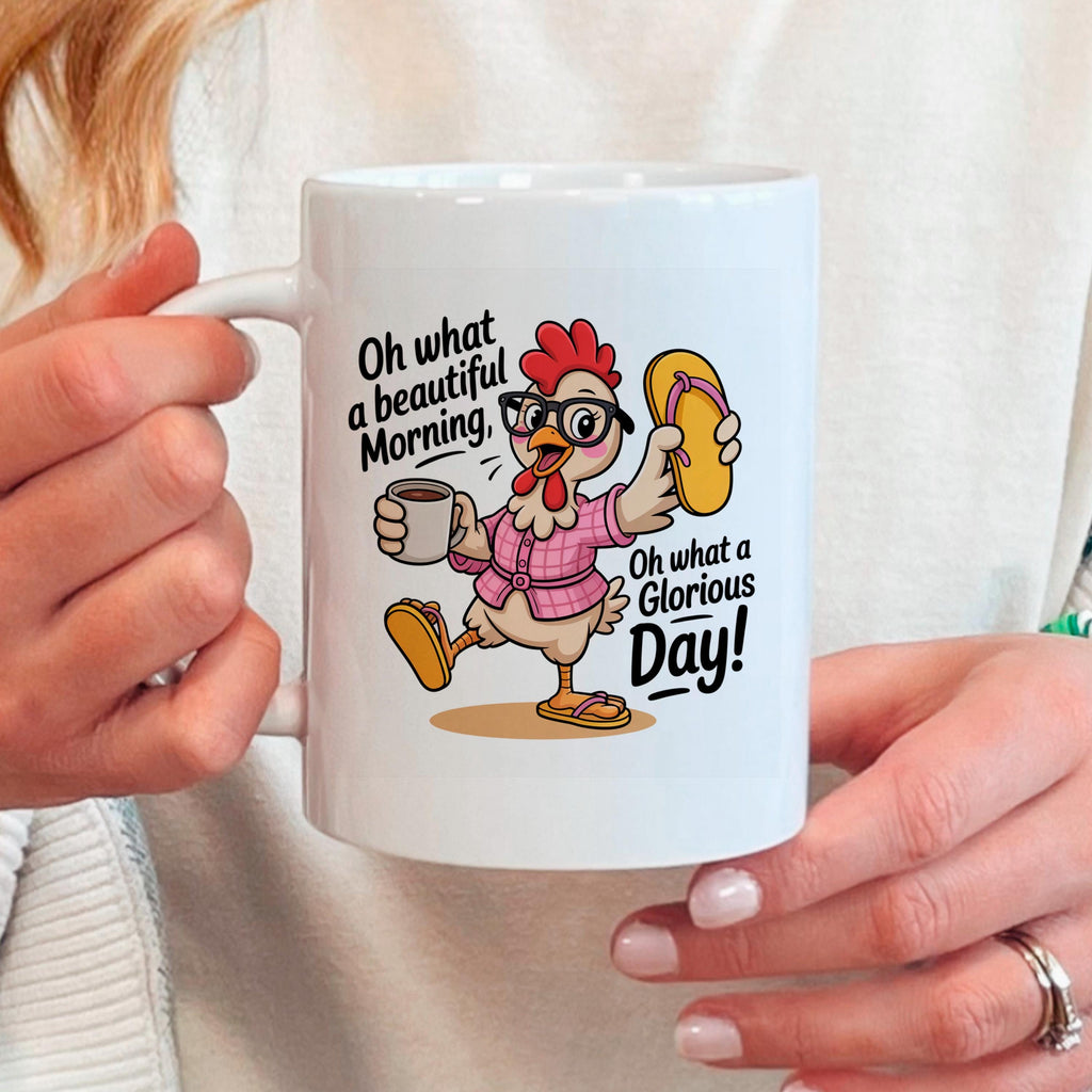 Funny Chicken Mug - Ceramic Coffee Mug, Microwave Safe Morning Cup