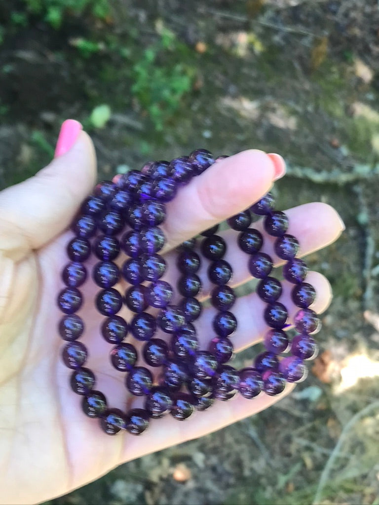 Amethyst 8 mm Bracelet for Spiritual Support, High Quality
