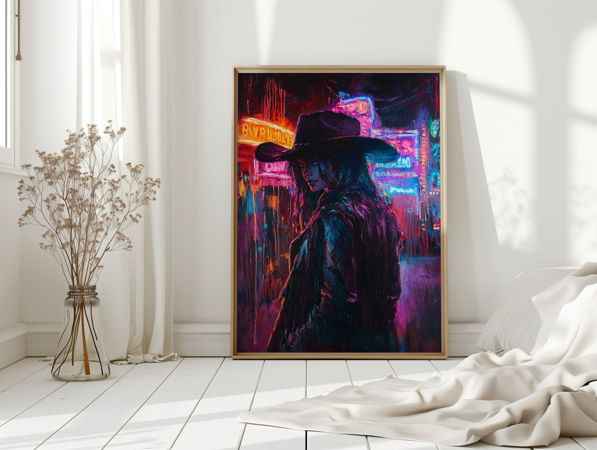 Cowgirl Noir in Neon Lights