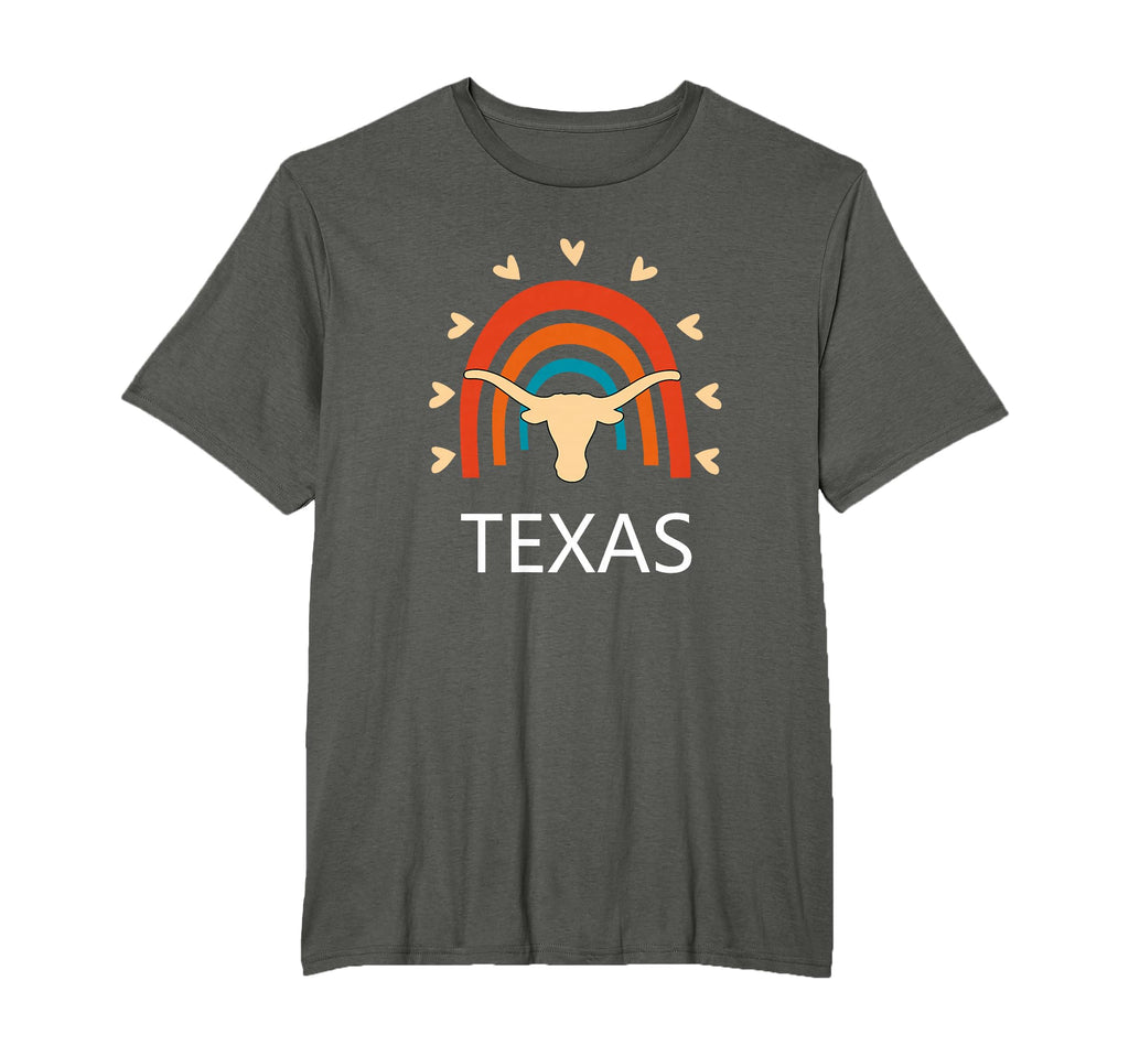 Texas Longhorn Cow Rainbow T-Shirt - Graphic Print Unisex