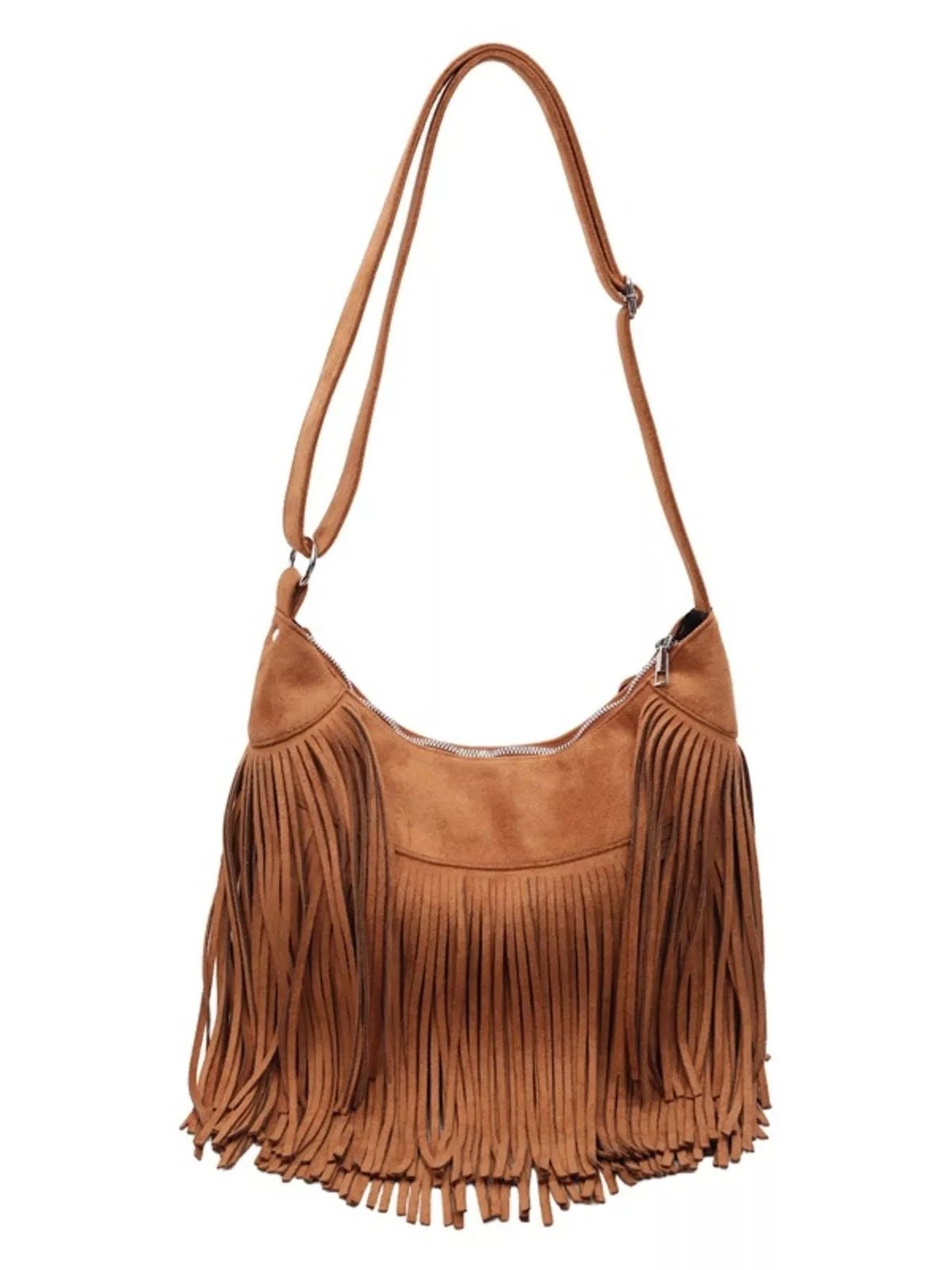 Fringe Suede Crossbody Bag