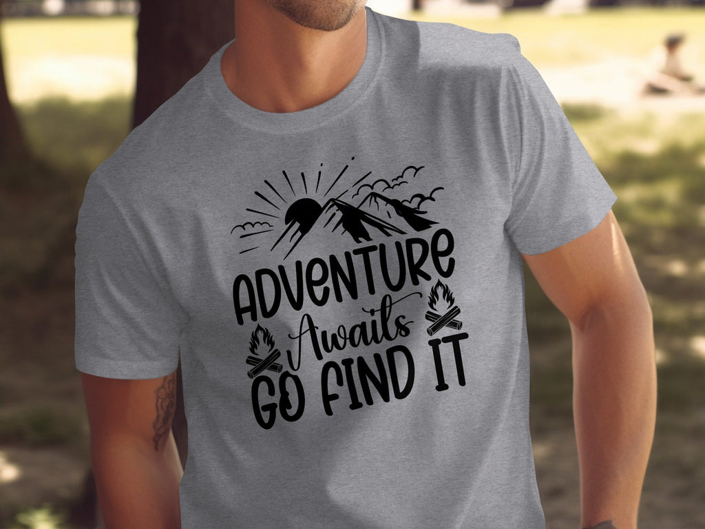 Adventure Awaits Go Find It Outdoorsy Graphic T-Shirt