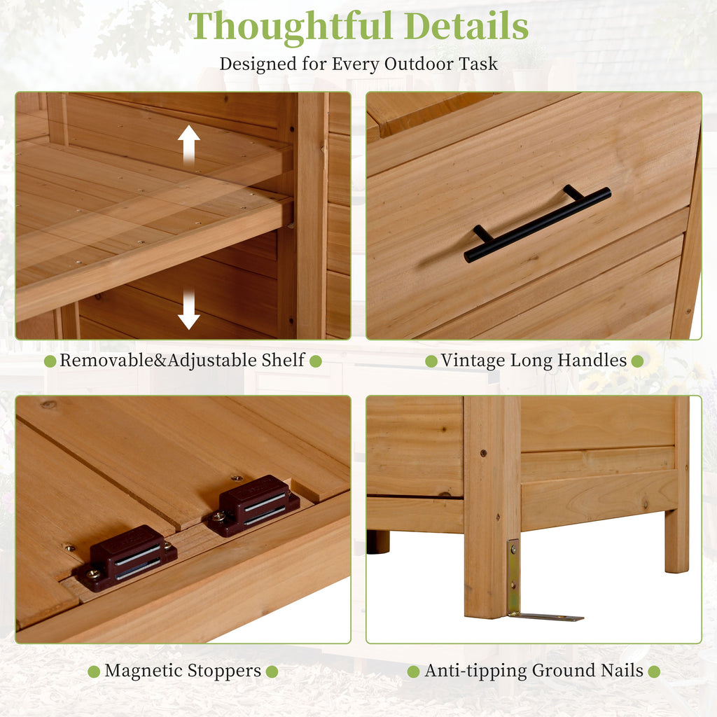 TOPMAX Farmhouse Patio Potting Bench