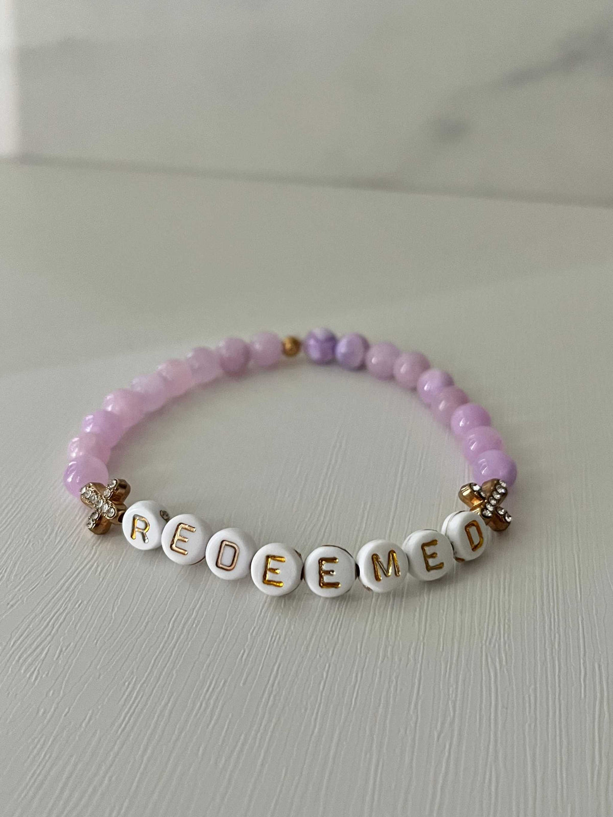 Redeemed Lavender Bead Bracelet – Elegant Faith Jewelry