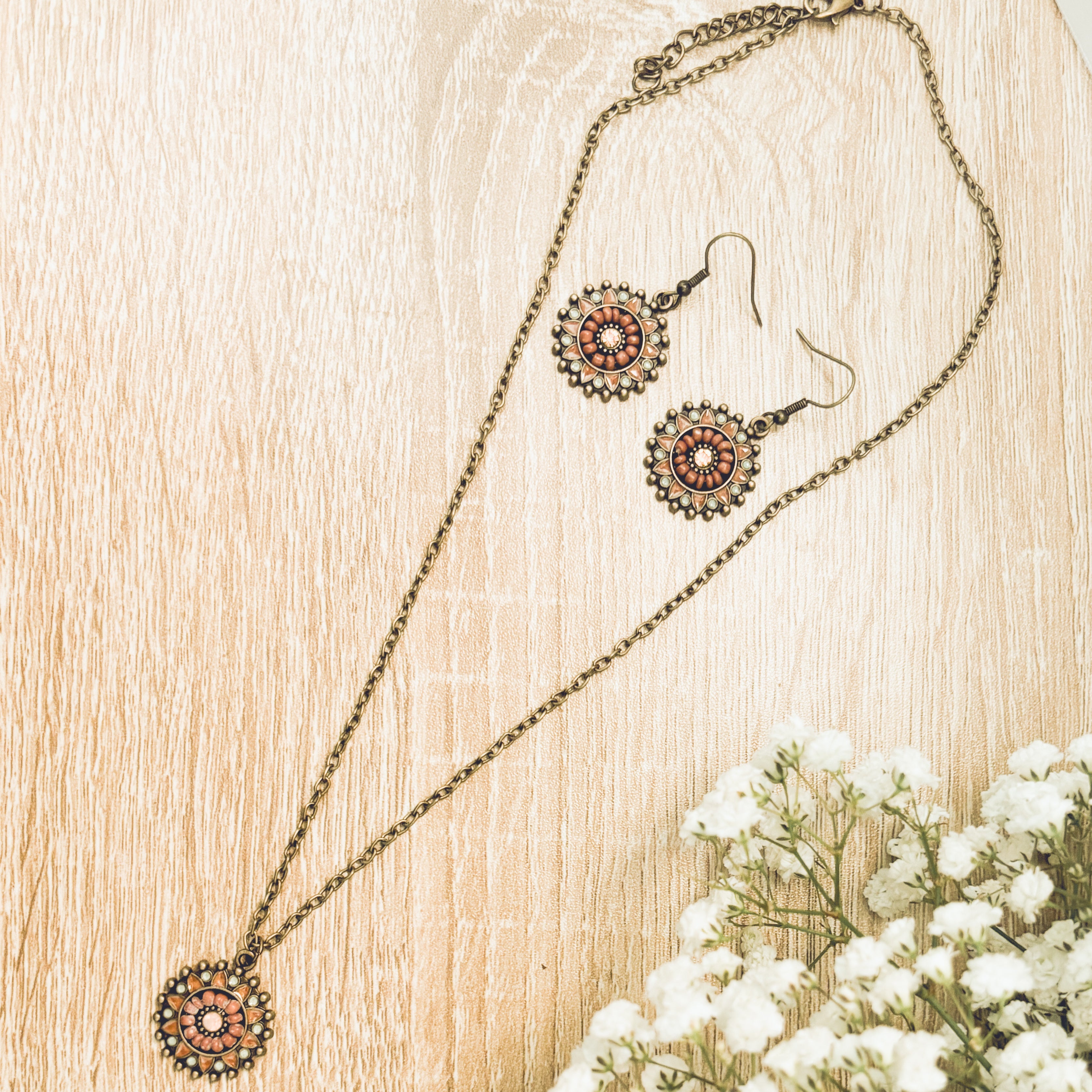 Beautiful Boho Necklace and Earring Set