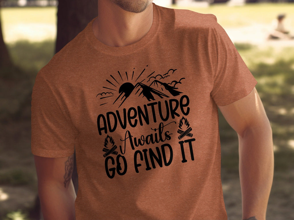 Adventure Awaits Go Find It Outdoorsy Graphic T-Shirt