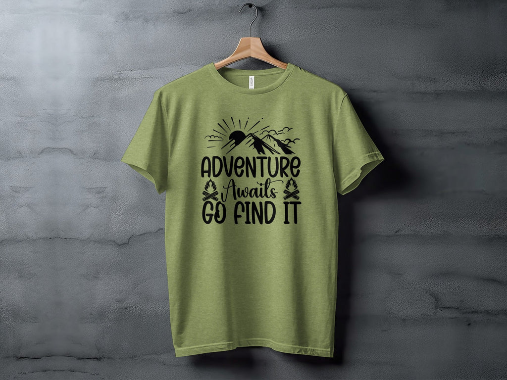 Adventure Awaits Go Find It Outdoorsy Graphic T-Shirt