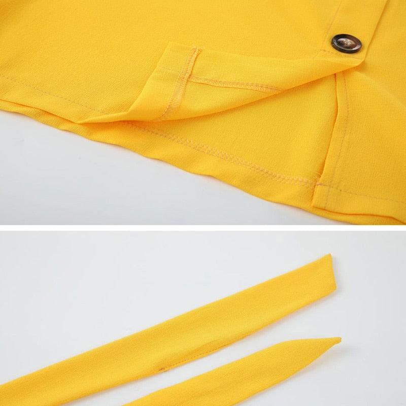 Summer Sun Strapless Button-Down Dress