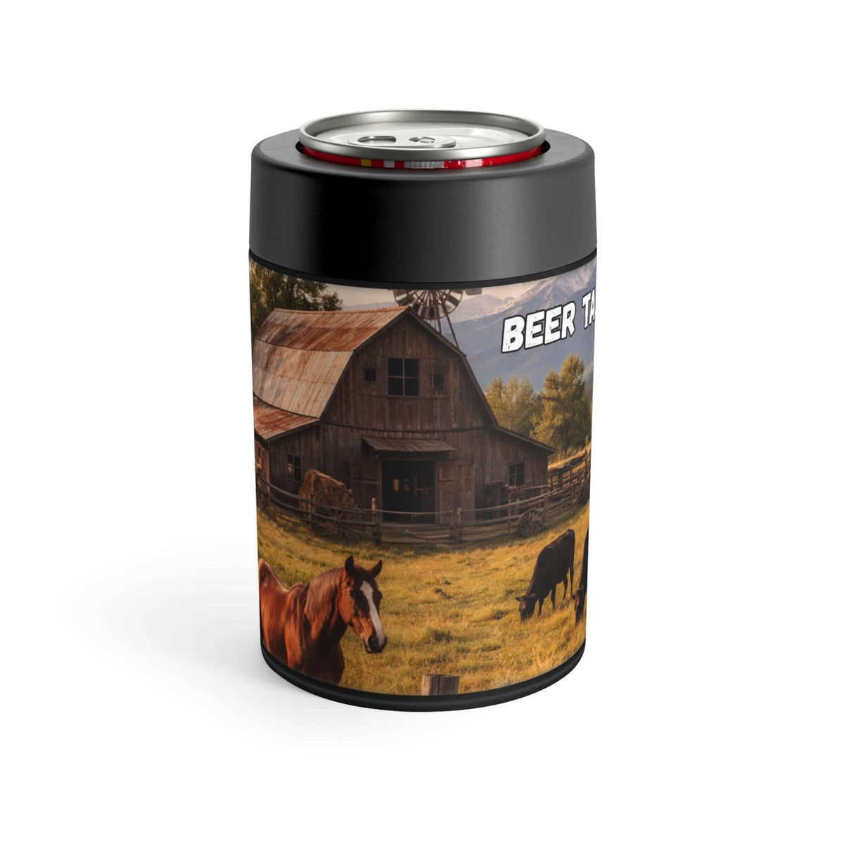 Western Can Holder, Beer Coolie, Ranch BBQ Koozie Sleeve