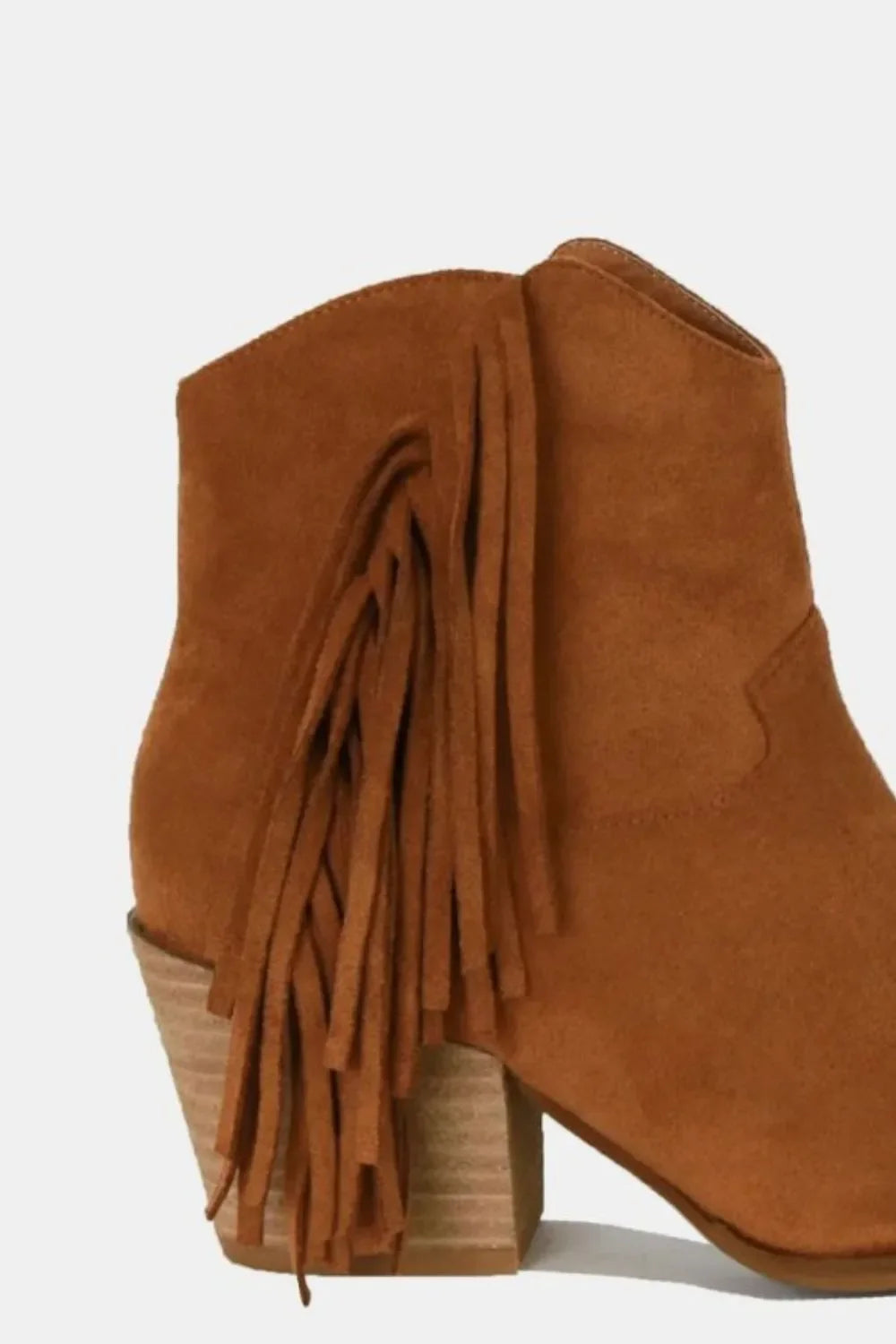 Fashion Suede Fringe Point Toe Ankle Boots
