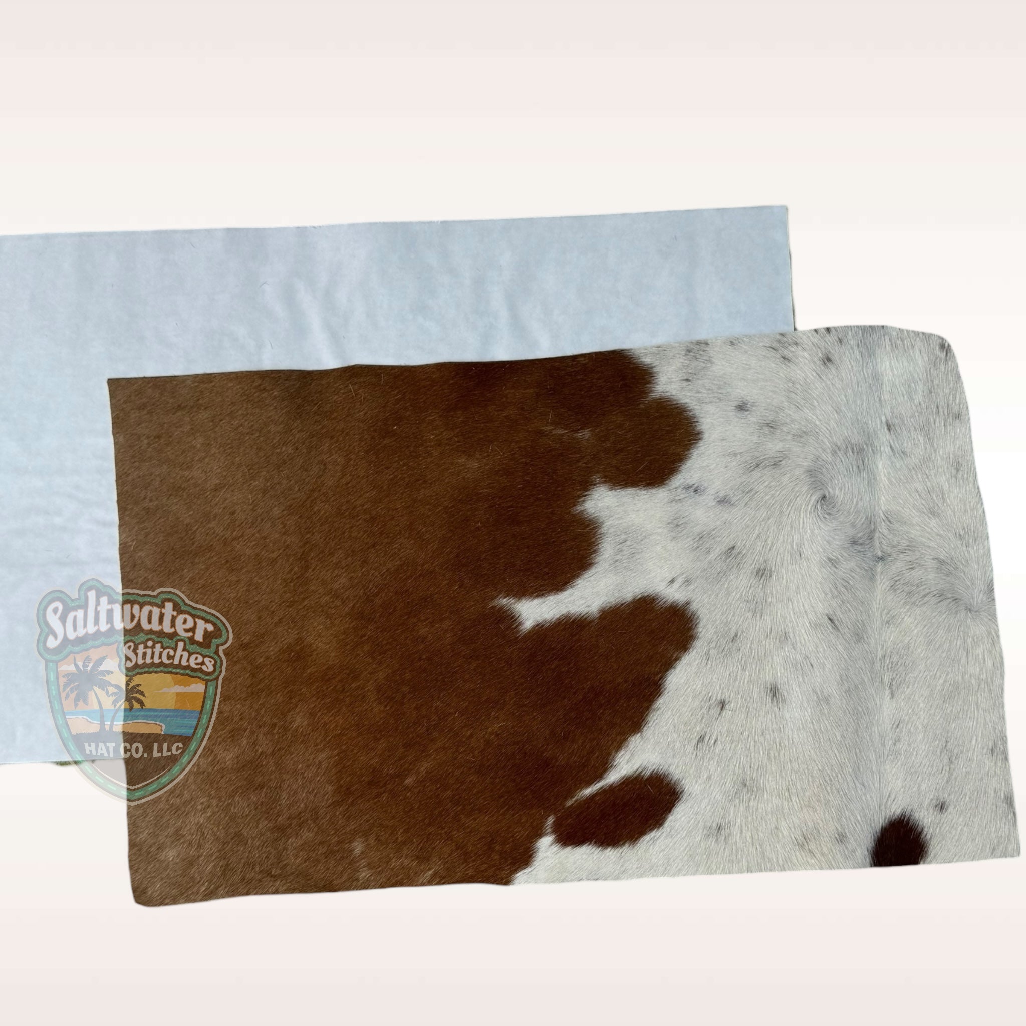 Brown & White Cowhide Panel