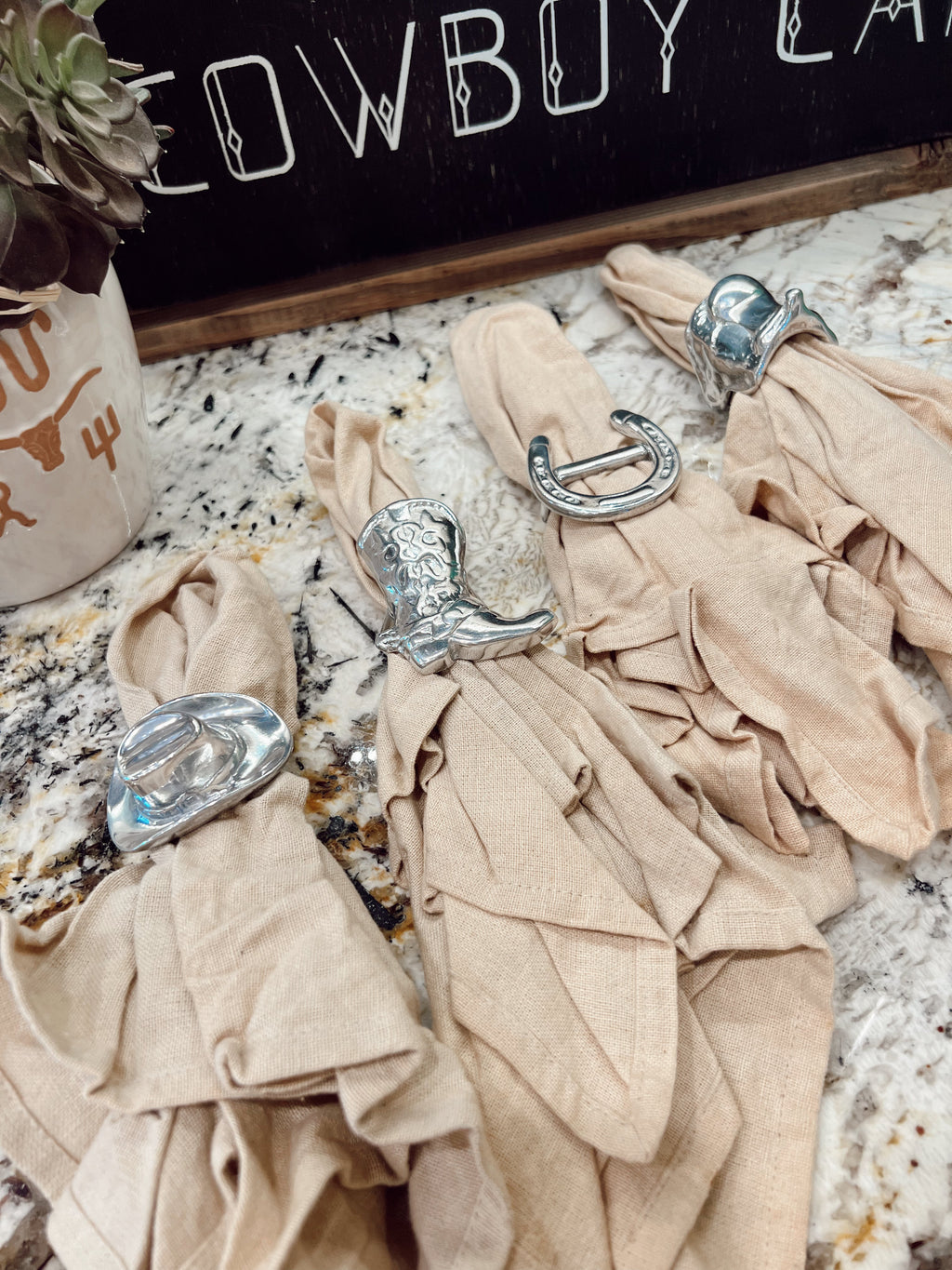 The Western Napkin Ring Set