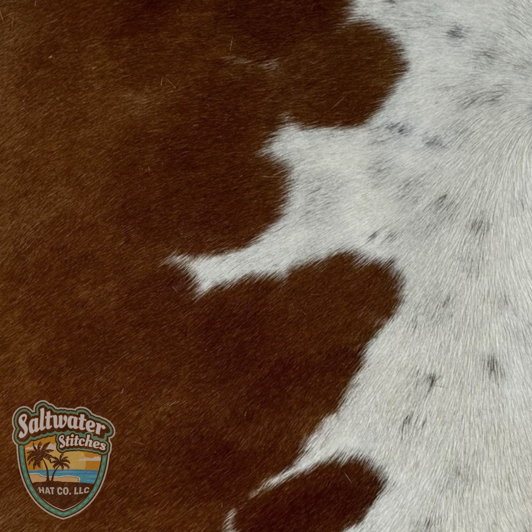 Brown & White Cowhide Panel