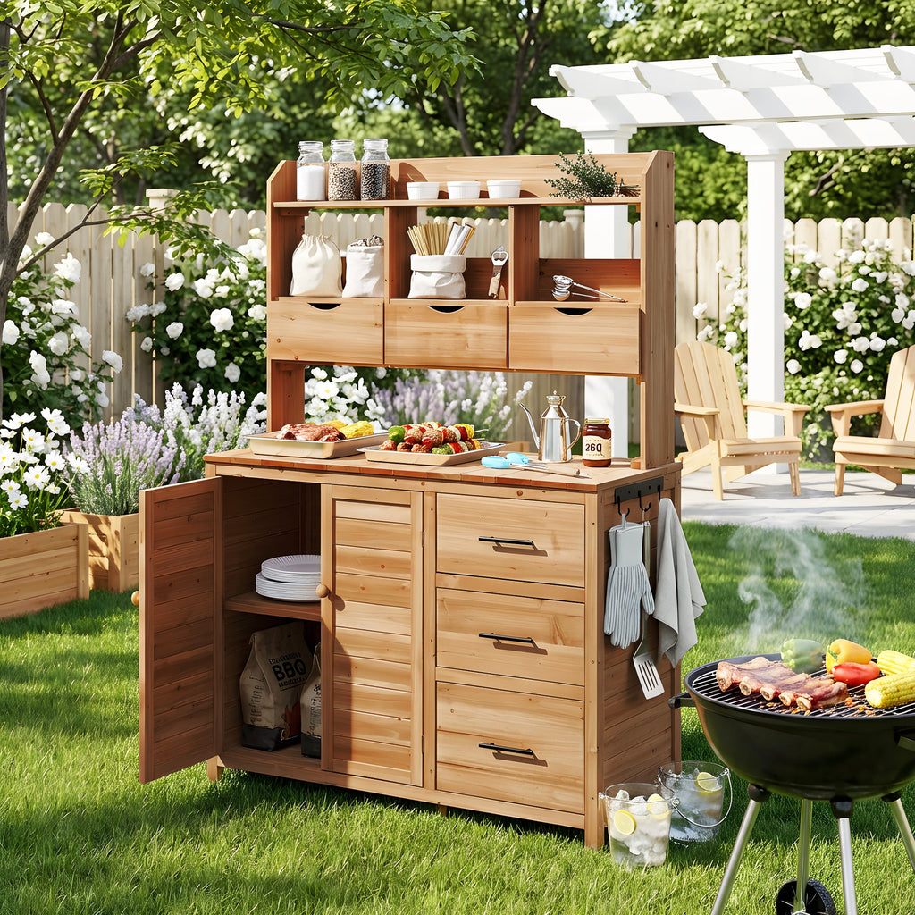 TOPMAX Farmhouse Patio Potting Bench