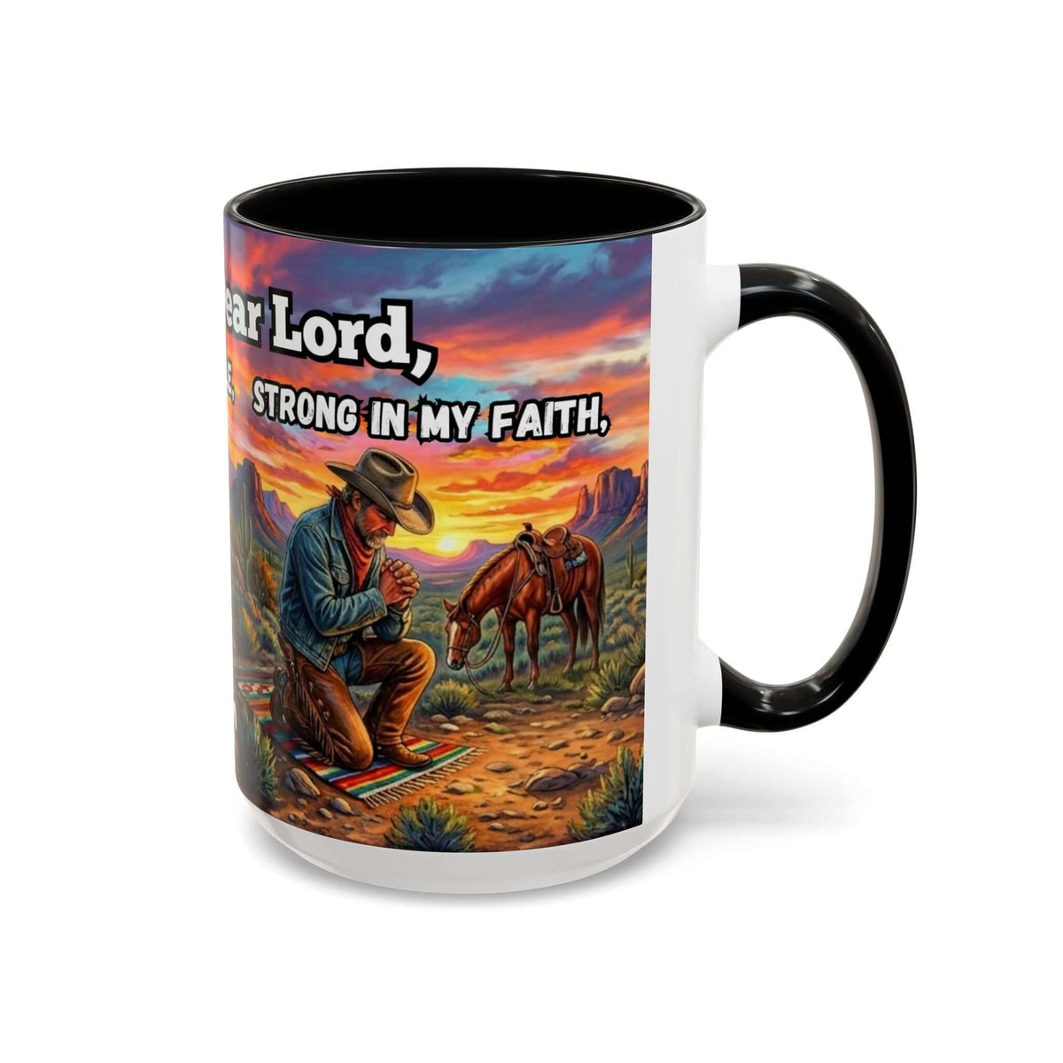 Cowboy Prayer Coffee Mug, Western Mugs, Religious Gifts, Cowboy Gifts