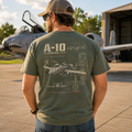 A-10 Thunderbolt II Comfort Colors Military T-Shirt – Warthog Aircraft Graphic Tee by Back Porch Apparel