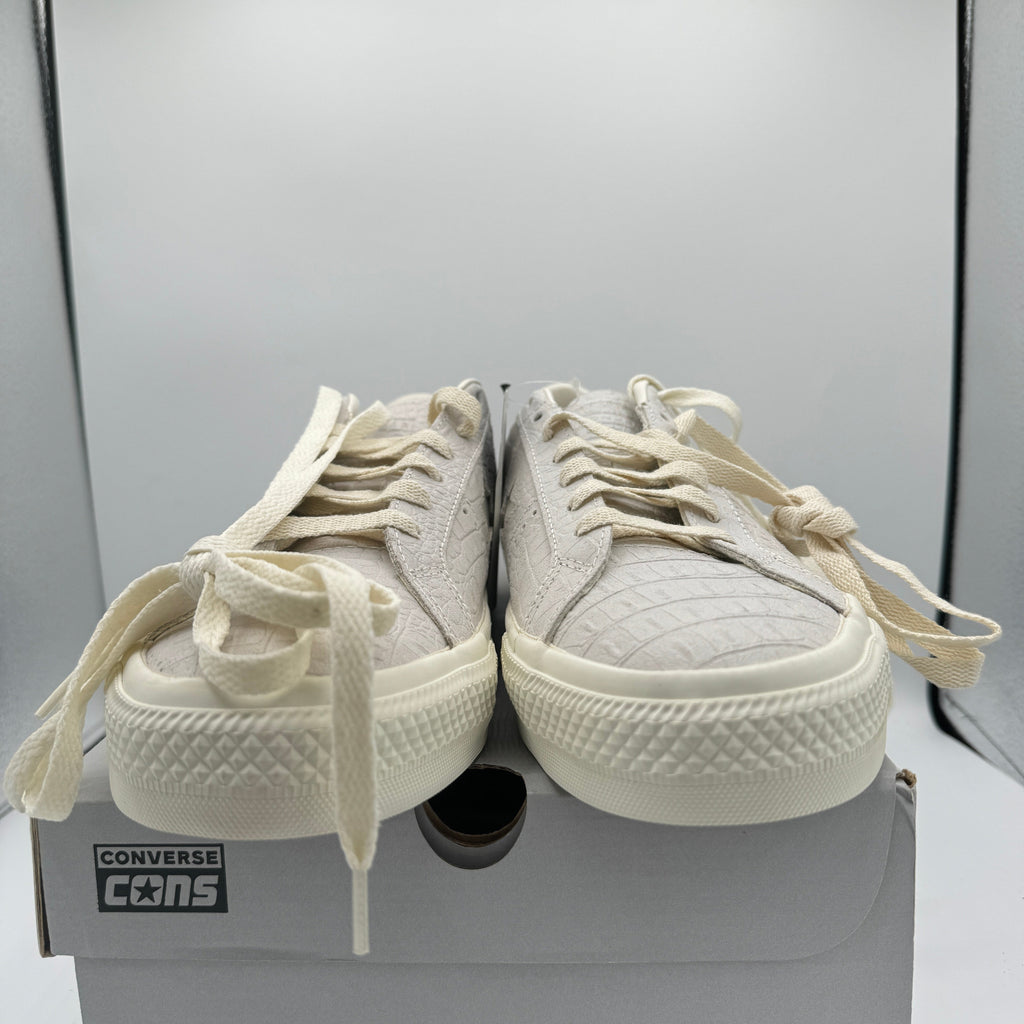 Converse One Star Pro OX Egret Grey Sneakers Croc Embossed Leather UNISEX