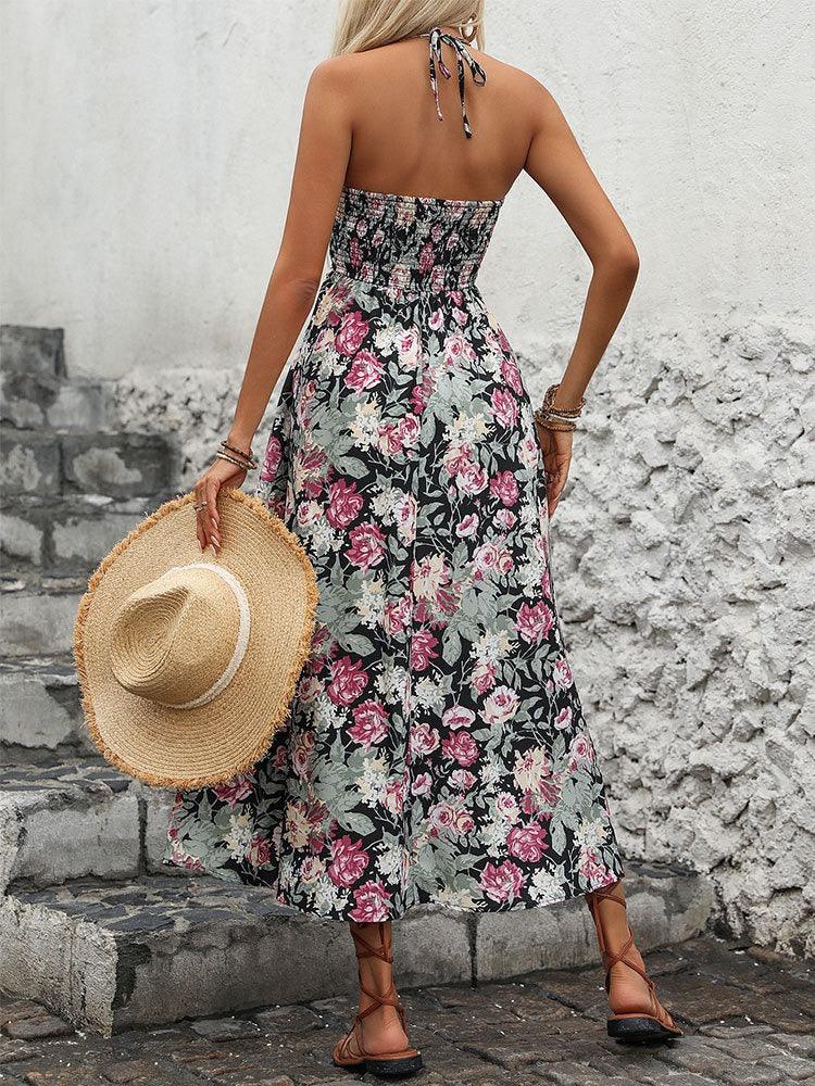 Thorns & Roses Cowgirl Dress | Sexy Floral V-neck Sleeveless Dress for Cowgirls