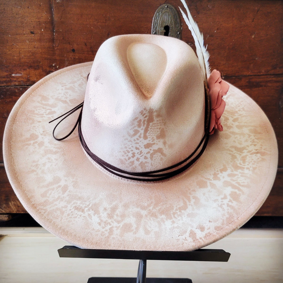 CUSTOM Hand-Painted Cowgirl Western Boho Hat A121*