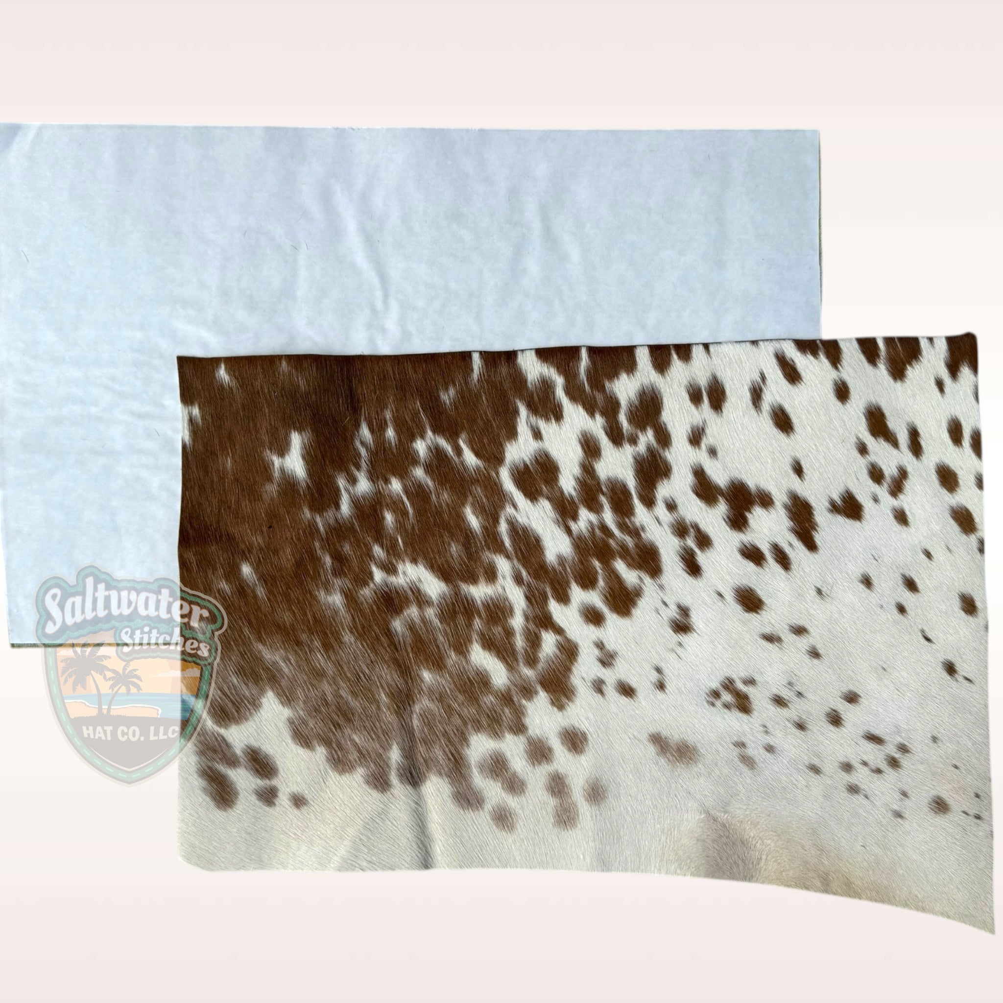 Brown & White Cowhide Panel