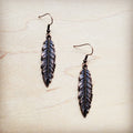 **Antique Copper Feather Earrings 220v