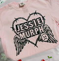Jessie tattoo heart with wings tee or sweatshirt
