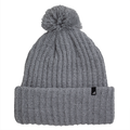 Adult Acrylic Ribbed Cuff with Matching Pom Hat