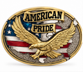American Pride Eagle Western Belt Buckle | Branding Iron Western Wear