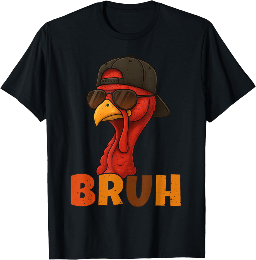 Authentic Bruh Thanksgiving Turkey Day T-Shirt - Minimalist Print Unisex