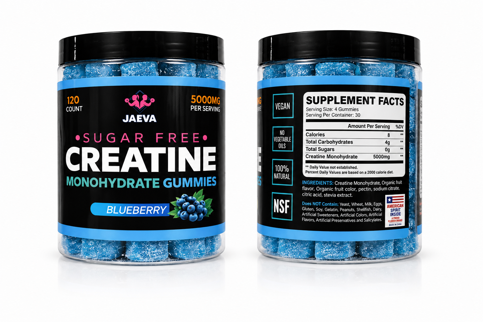 Sugar Free Creatine Monohydrate Gummies - 120 count