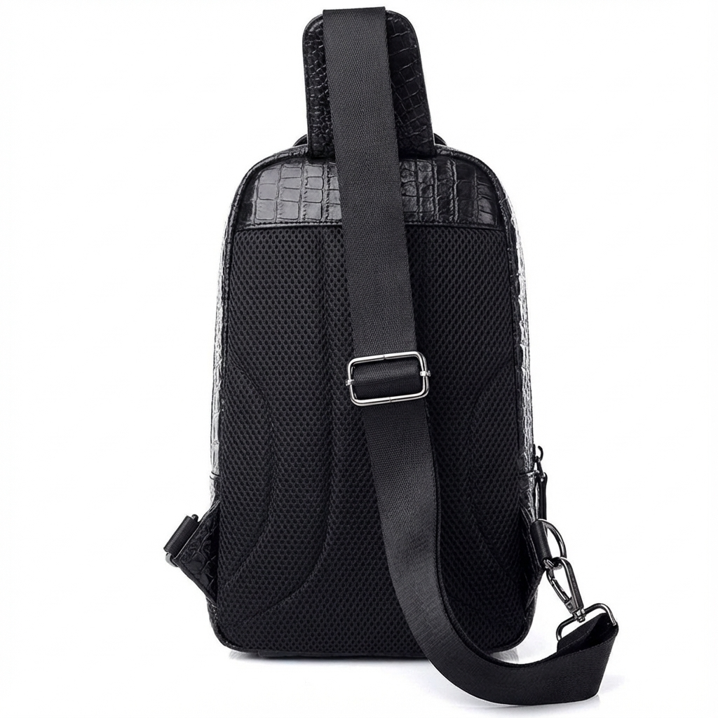 Men's Croc-Embossed Vegan Leather Sling – Refined Daily Carry