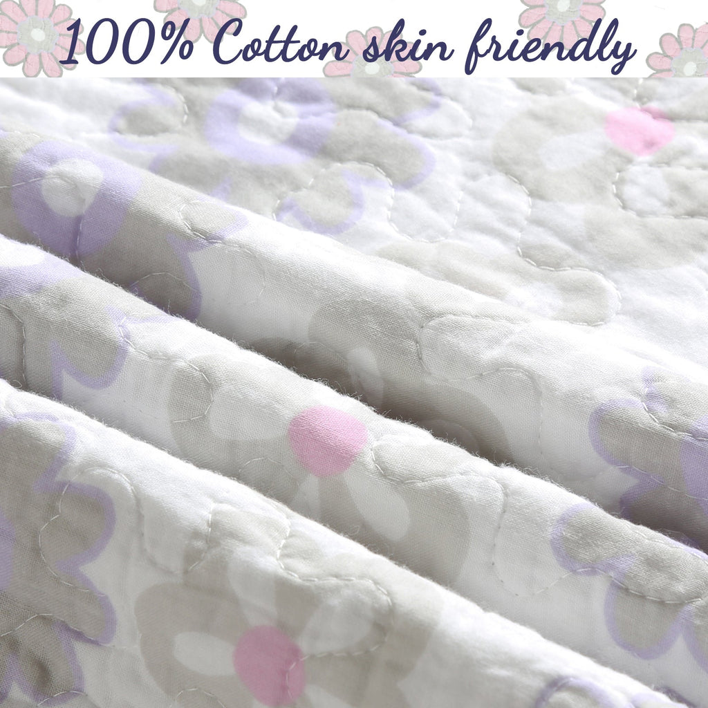 Lola Floral Cotton Reversible Quilt Bedding Set