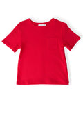 Boys Red S/S Pocket Tee