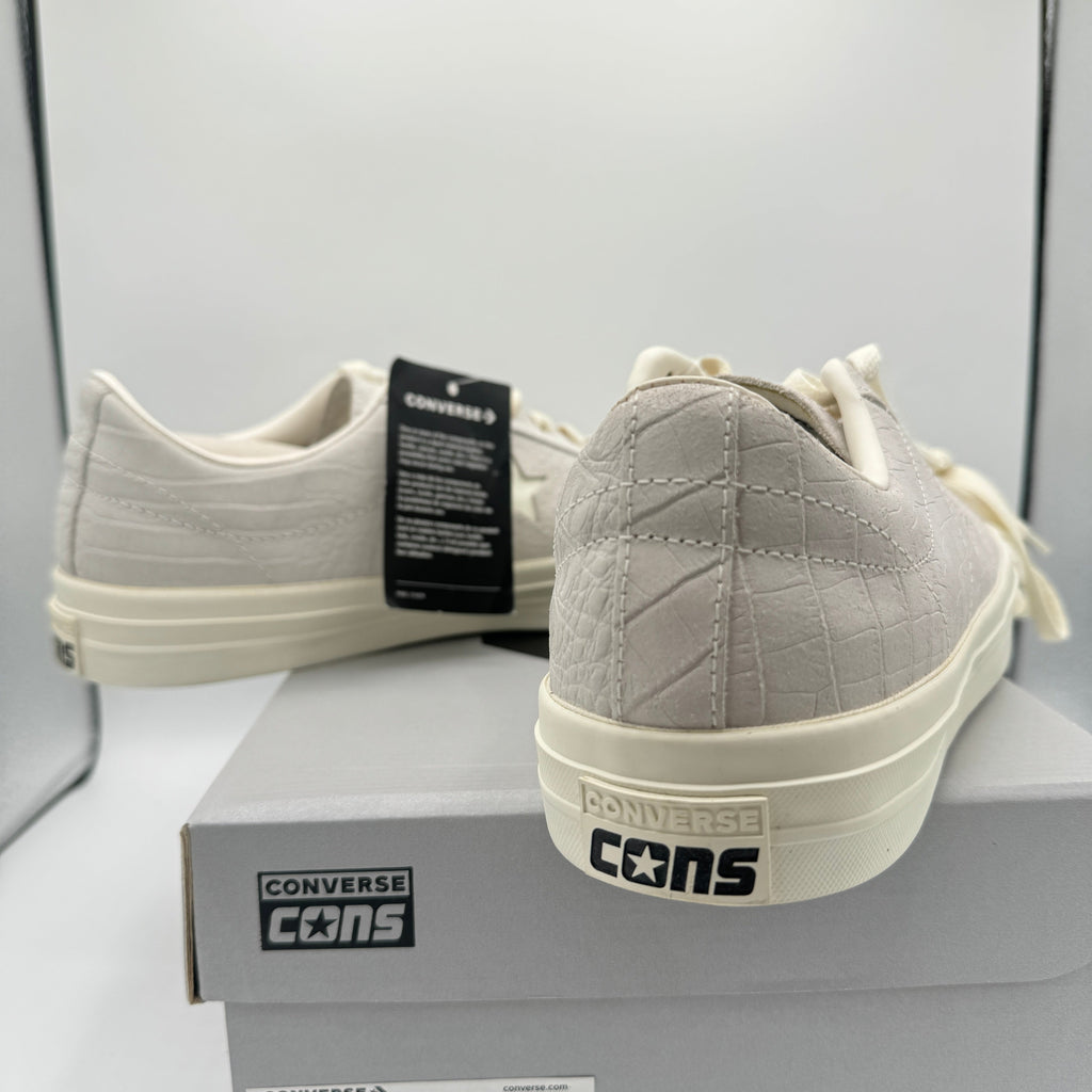 Converse One Star Pro OX Egret Grey Sneakers Croc Embossed Leather UNISEX