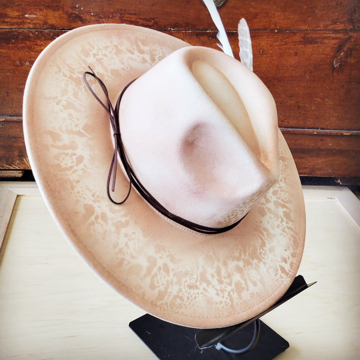 CUSTOM Hand-Painted Cowgirl Western Boho Hat A121*