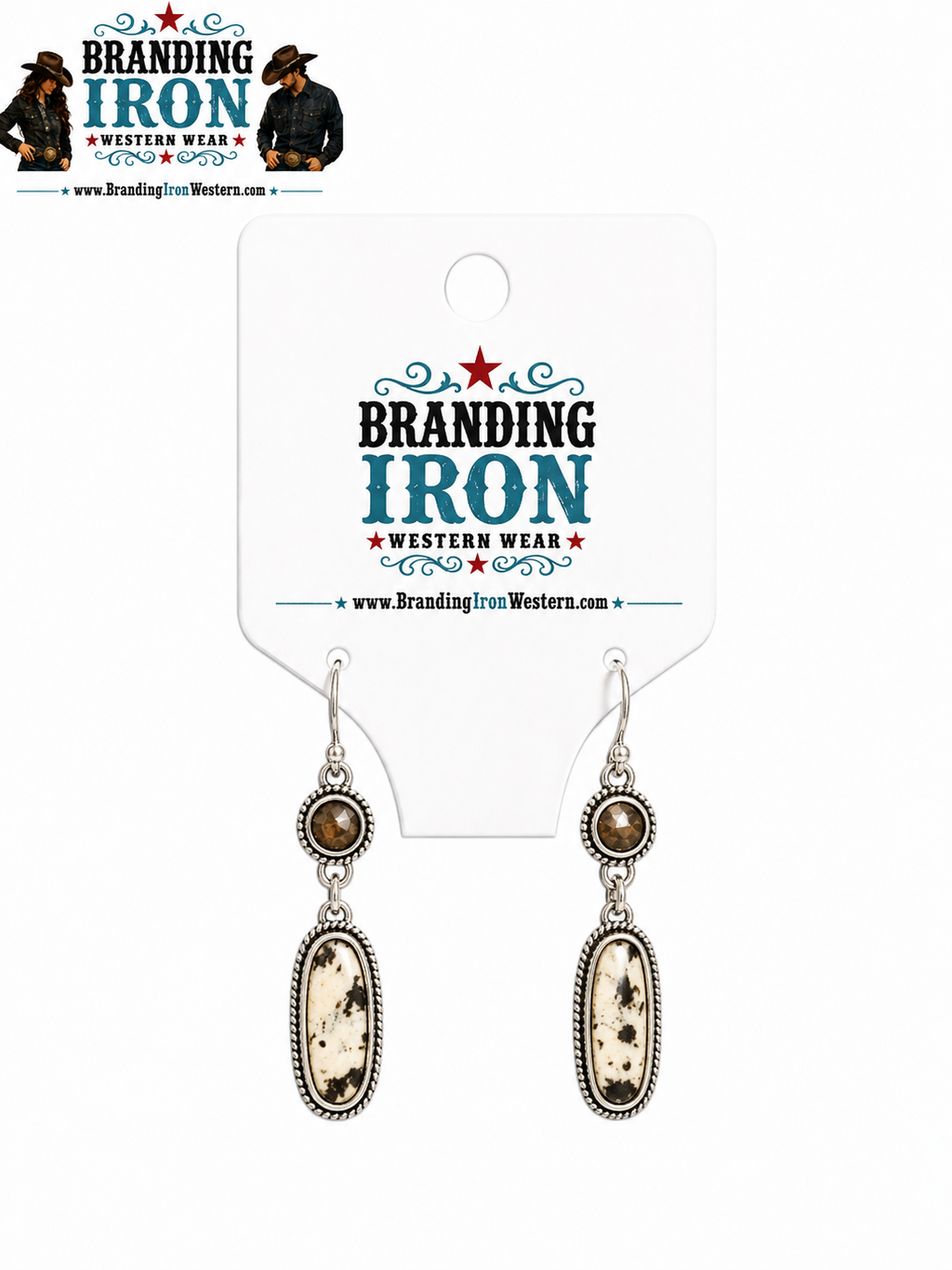 Stockyard Earrings | Western Sterling Silver Plated