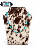 The Bronc Line – Turquoise & Black Unisex Western Necklace