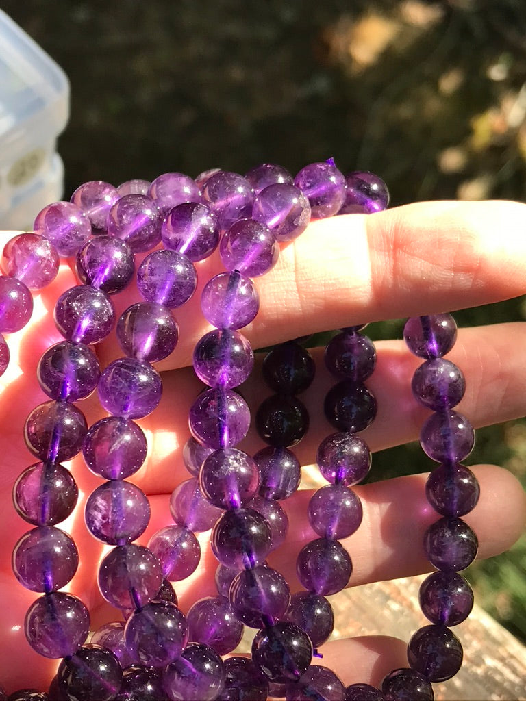 Amethyst 8 mm Bracelet for Spiritual Support, High Quality