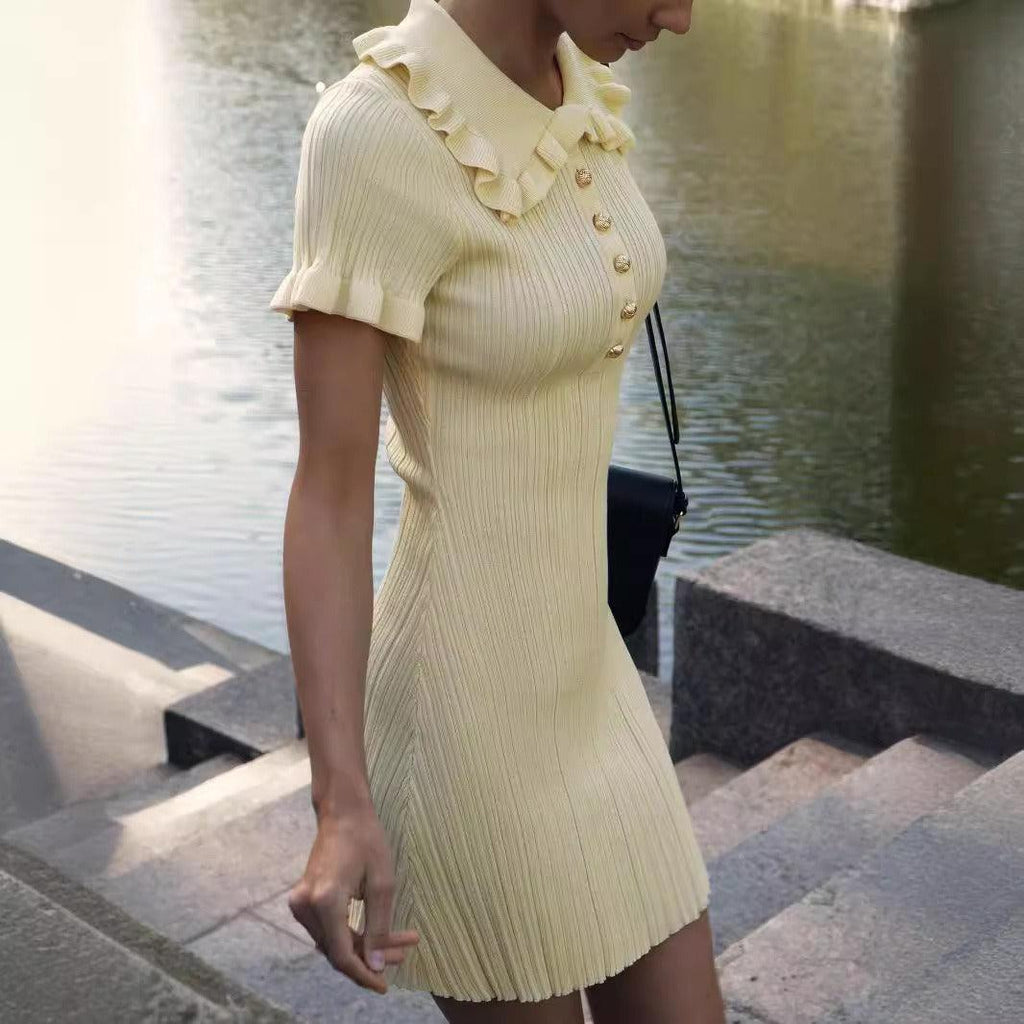 Hepburn Elegance Knit Dress - Audrey Hepburn Inspired Dress for Stylish Women