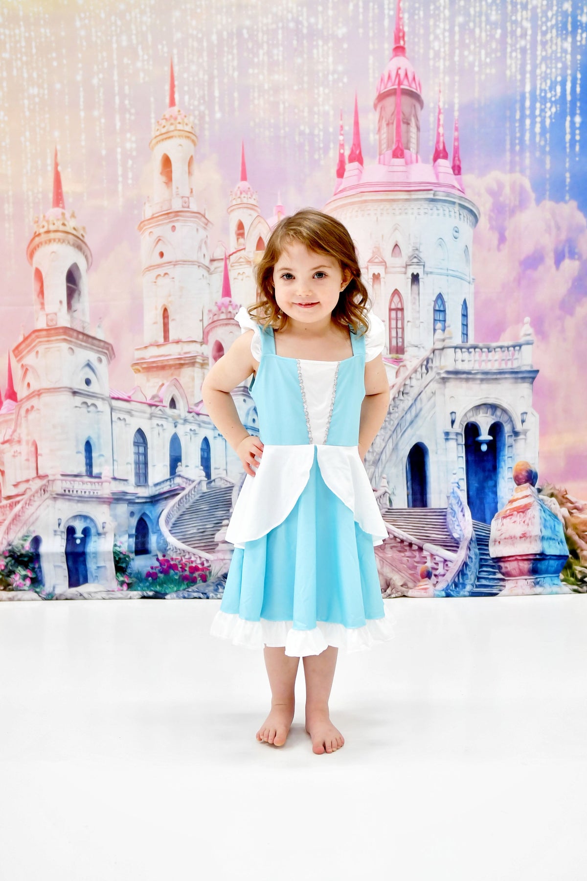 Glass Slipper Silver Milk Silk Dress