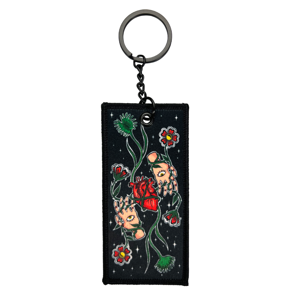 Dismembered - Anatomical Heart Embroidered Keychain