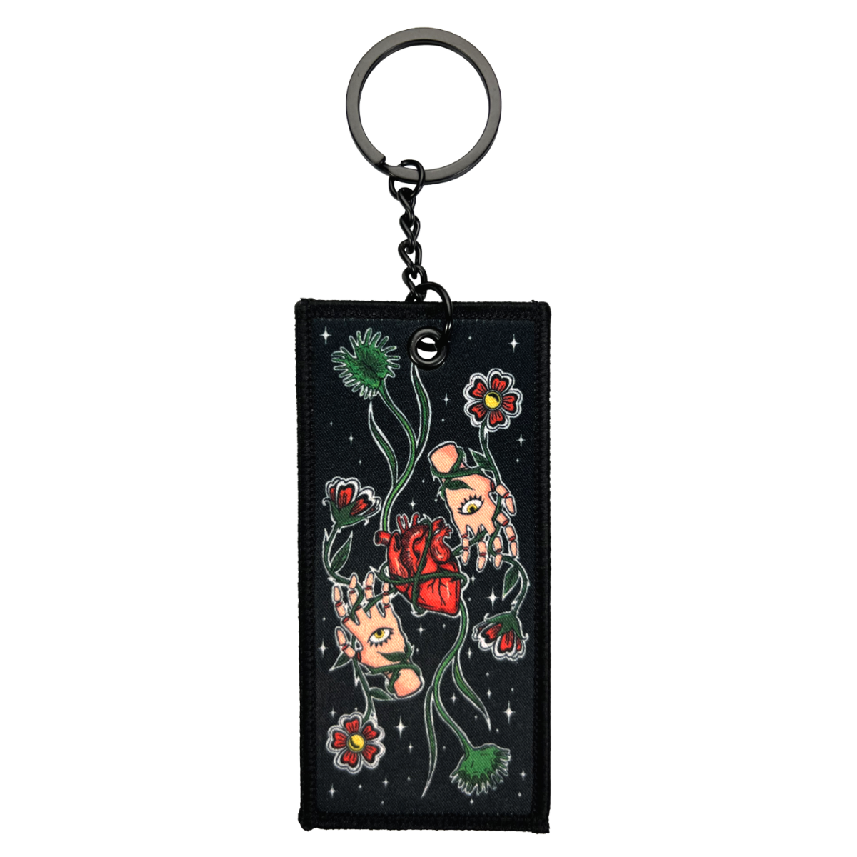 Dismembered - Anatomical Heart Embroidered Keychain