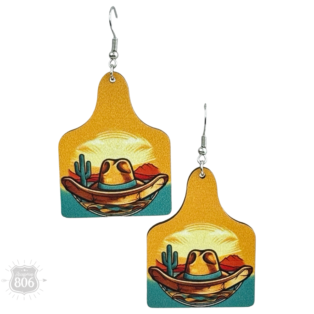 Western scene earring