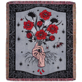 Eternal Bloom - Gothic Flower Bouquet Woven Blanket