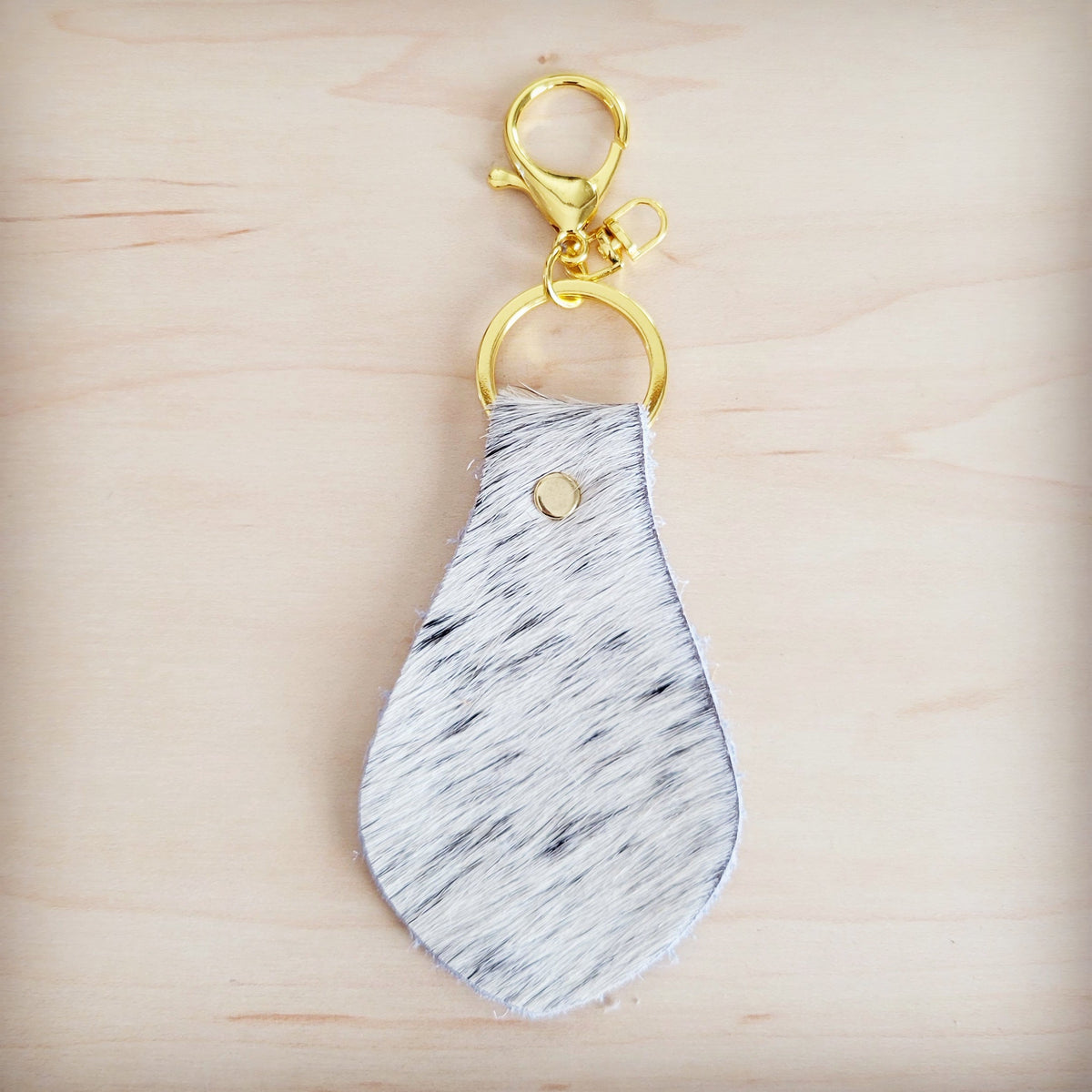 **Leather Keychain-Brindle Cowhide 702m