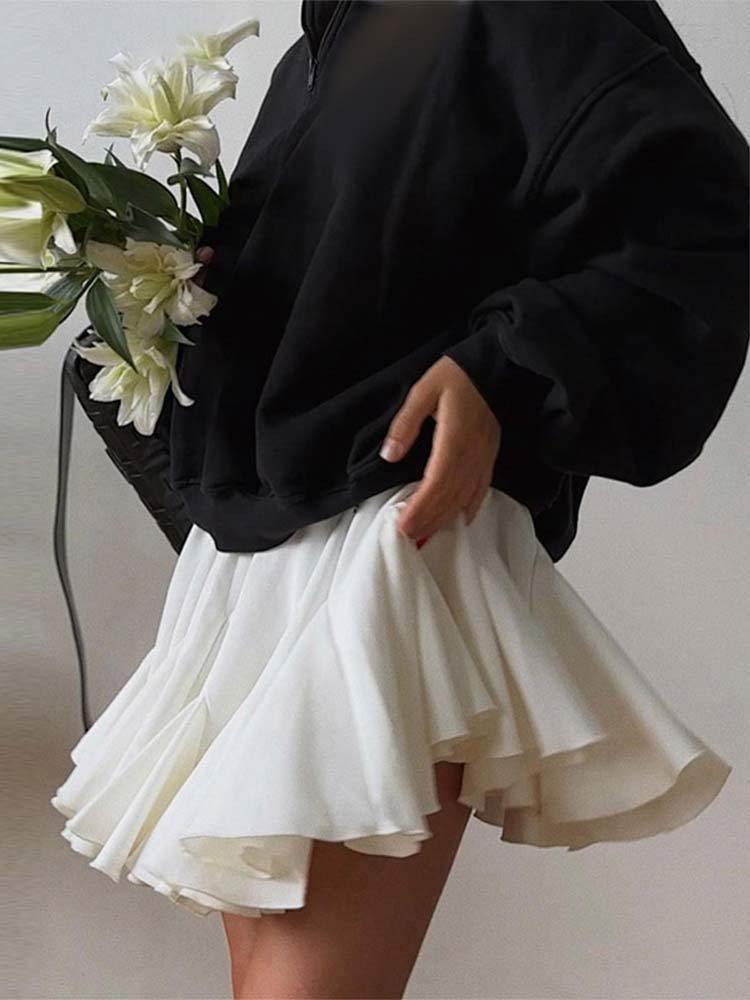Vintage Pleated Ruffled Mini Skirt | Country Girl Festival & Rodeo Skirt